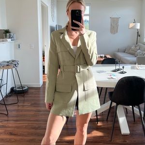 Princess Polly Lioness Green Blazer Dress